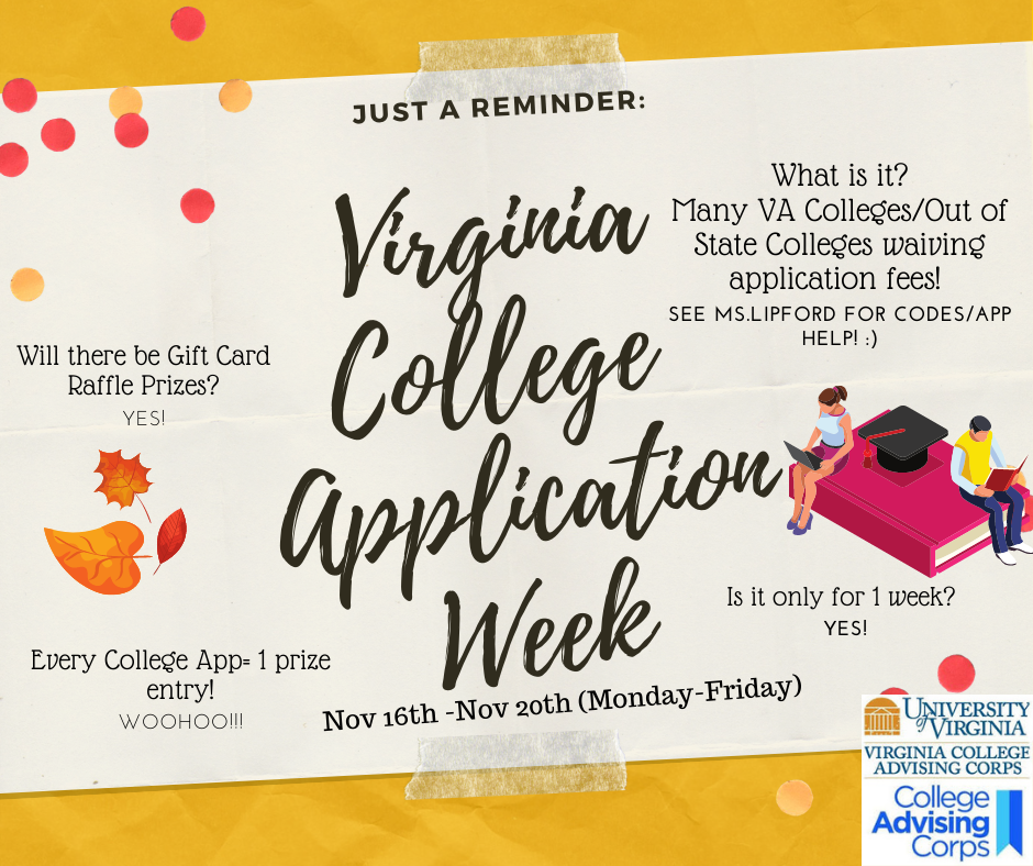 VCAW (Virginia College Application Week) JOHN I. BURTON COLLEGE
